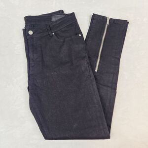 ASOS Men's Black Silver Front Zip Detail Jeans 34x34